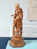 Houten Krishna Beeldje - Sandelhout, Antiek en Kunst, Ophalen
