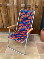 Vintage Klapstoel met bloemen/ tuinstoel, campingstoel, Ophalen, Huis en Inrichting