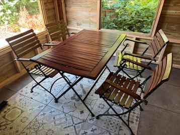 Luce hard houten tuinset tafel met 4 stoelen beschikbaar voor biedingen