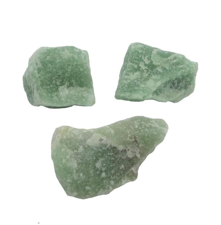 Aventurijn ruw, 3 stukjes, Verzamelen, Mineralen en Fossielen, Mineraal, Verzenden