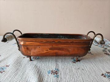 Antieke Koperen Plantenbak met Handvatten beschikbaar voor biedingen