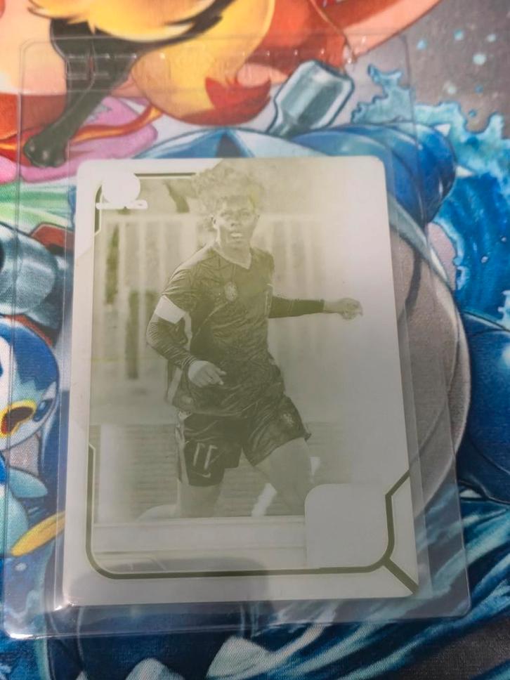 Joshau Zirkzee 1 of 1 yellow printing plate Bowman Topps, Hobby en Vrije tijd, Stickers en Plaatjes, Zo goed als nieuw, Plaatje