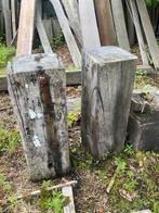 Diverse zuilen, sokkel, aanmeerpalen hout, hardhout, Ophalen, Zo goed als nieuw