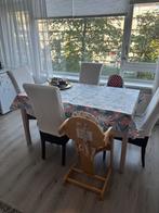 Eettafel met 4 stoelen gratis, Huis en Inrichting, Tafels | Eettafels, Ophalen, Zo goed als nieuw, Rechthoekig, 50 tot 100 cm