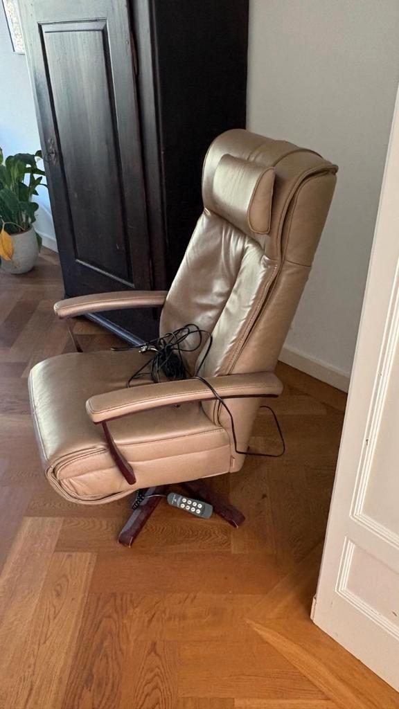 Sta-op stoel, Prominent, leren bekleding, zeer goede staat, Huis en Inrichting, Fauteuils, Zo goed als nieuw, Leer, 50 tot 75 cm