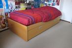 Logeerbed twin box (met uitschuifbed), Huis en Inrichting, Slaapkamer | Bedden, Ophalen, 90 cm, Eenpersoons, Beige
