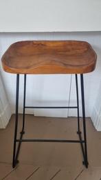 Barkruk Osani - naturel/zwart 76x42x38, Huis en Inrichting, Ophalen, 60 tot 90 cm, Nieuw, 1 kruk