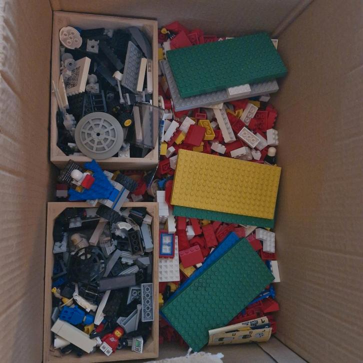 Bak met Lego, Kinderen en Baby's, Speelgoed | Duplo en Lego, Gebruikt, Lego, Losse stenen, Ophalen