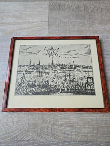 Zeer zeldzame antieke Gravure van Amstelredam in lijst €59 beschikbaar voor biedingen