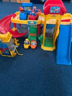 Fisher-Price Little People Garage en autowas, Ophalen of Verzenden, Zo goed als nieuw, Complete set