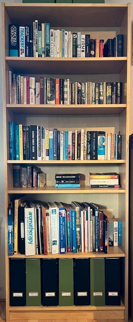 IKEA BILLY boekenkast - berkenpatroon 6 planken, Huis en Inrichting, Kasten | Boekenkasten, Gebruikt, 50 tot 100 cm, 200 cm of meer