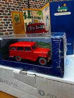 Kuifje auto rode brandweer jeep 1:43 atlas nieuw, Ophalen of Verzenden, Kuifje, Nieuw