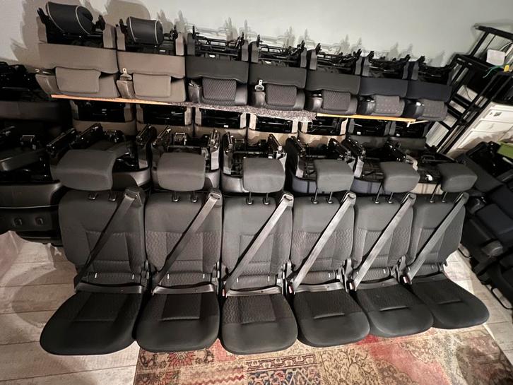 6 zwart stoffen cabinestoelen zelfbouwcamper 3p gordel isofi, Caravans en Kamperen, Camper-accessoires, Zo goed als nieuw, Ophalen of Verzenden