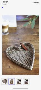 Klein rattan heart dienblaadje Riviera Maison, Ophalen of Verzenden