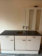 Keukenkasten+blad van Bruynzeel- gedeeltelijk gedemonteerd, 100 tot 150 cm, Wit, Ophalen of Verzenden, Zo goed als nieuw