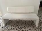 Eettafelbank, kleur wit, modern, skai bekleding., Huis en Inrichting, Banken | Sofa's en Chaises Longues, Overige materialen, Minder dan 75 cm