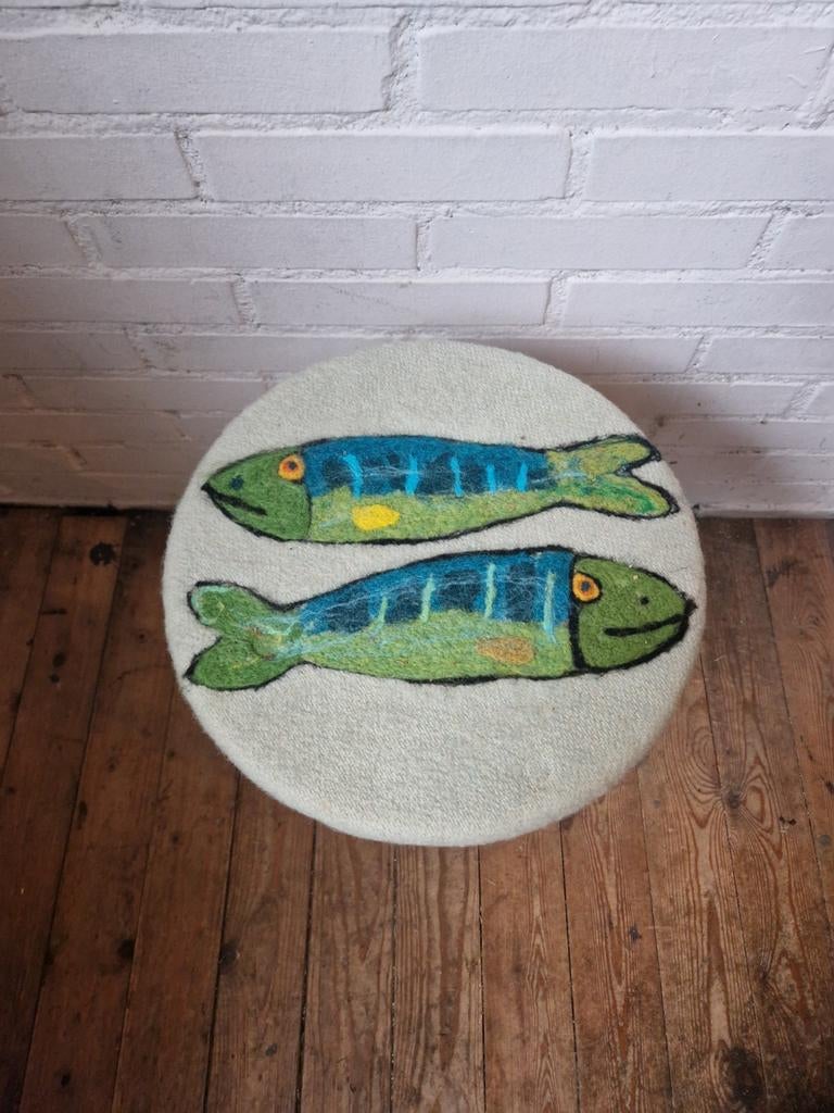 Krukje met hoes van oude deken, Huis en Inrichting, Krukjes, Ophalen of Verzenden, Zo goed als nieuw, Hout