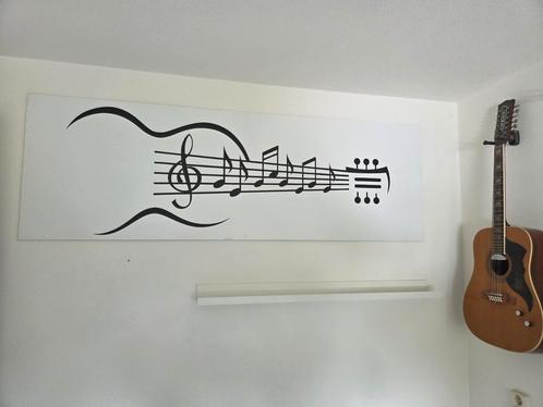 Mooie grote wandplaat gitaar, Muziek en Instrumenten, Overige Muziek en Instrumenten, Gebruikt, Ophalen