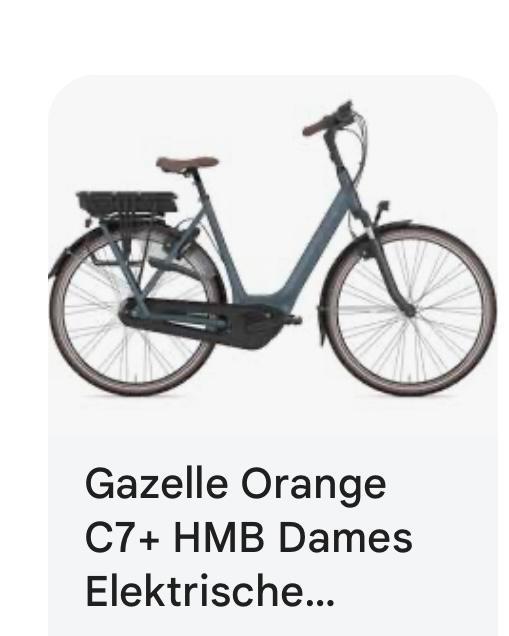 Gazelle orange c7, Fietsen en Brommers, Elektrische fietsen, Zo goed als nieuw, Gazelle, 59 cm of meer, Ophalen of Verzenden