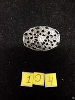 Broche zilver, open gewerkt, met meesterteken van G.J. v.d., Ophalen of Verzenden