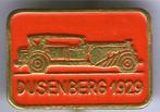 Dusenberg 1929 oranje/koper oldtimer auto speldje ( B_008 ), Verzenden, Zo goed als nieuw, Transport, Speldje of Pin