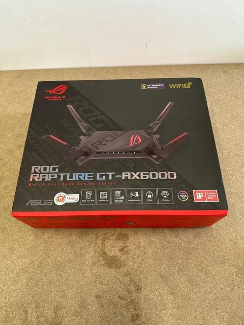 ASUS ROG Rapture GT-AX6000 - Gaming extendable router, Computers en Software, Routers en Modems, Nieuw, Router, Ophalen of Verzenden
