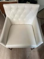 Fauteuils/stoelen wit 2x, Huis en Inrichting, Ophalen of Verzenden, Gebruikt, Minder dan 75 cm, Leer