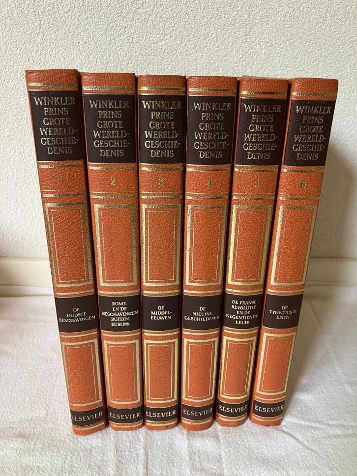 Winkler Prins Grote Wereld Geschiedenis – 6 delen, Boeken, Encyclopedieën, Gelezen, Complete serie, Overige onderwerpen, Ophalen