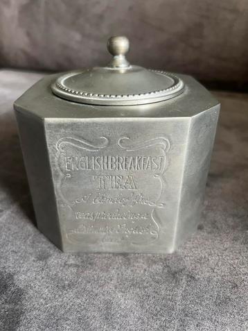Tinnen Vintage Theeblik Engeland. beschikbaar voor biedingen