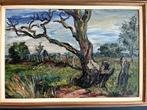 Herbert Fiedler – Landschap in Laren (1936), Ophalen of Verzenden