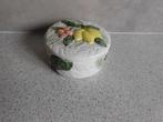Sieradendoosje 11 cm. Keramiek Citroen Kers Majolica, Antiek en Kunst, Antiek | Keramiek en Aardewerk, Ophalen of Verzenden