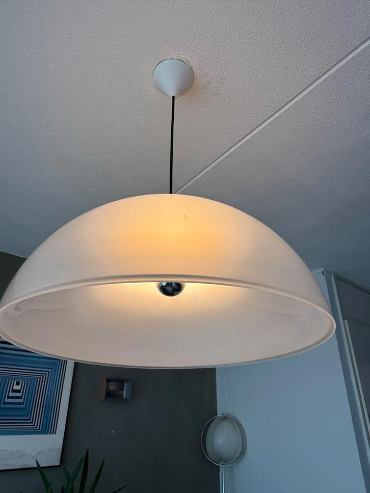 Vintage Space Age Plafondlamp Jaren 70, Huis en Inrichting, Lampen | Plafondlampen, Gebruikt, Kunststof, Ophalen