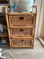 Rieten Ladekast met 3 Laden, Overige materialen, Minder dan 50 cm, Gebruikt, Ophalen of Verzenden