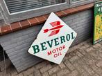 Beverol Motor Oil Emaille Reclamebord, Verzamelen, Merken en Reclamevoorwerpen, Ophalen, Reclamebord, Gebruikt, .