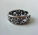 Vintage zilveren ring voor heer / vrouw. Floraal. mt. 20, Gebruikt, 20 of groter, Ophalen of Verzenden, Dame of Heer