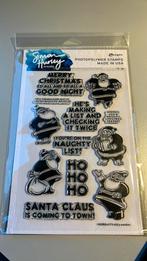 Stempelset Simon Hurley - Silly Santas, Hobby en Vrije tijd, Stempelen, Ophalen of Verzenden, Gebruikt, Clearstamp