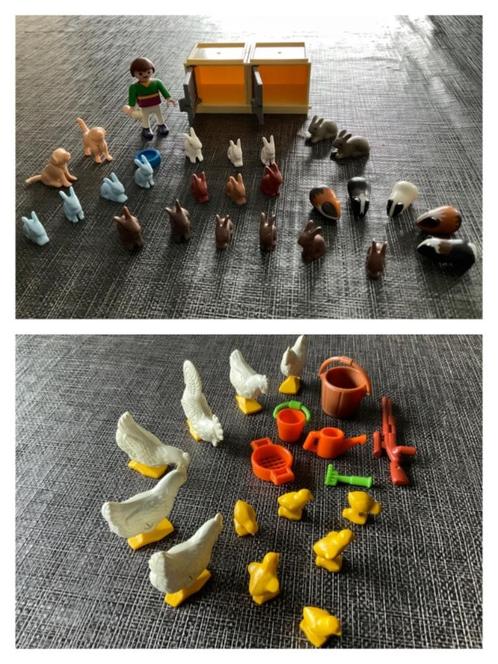 Playmobil Cavia en Konijntjes met Hok en Kippen en Kuikentje, Kinderen en Baby's, Speelgoed | Playmobil, Zo goed als nieuw, Los playmobil