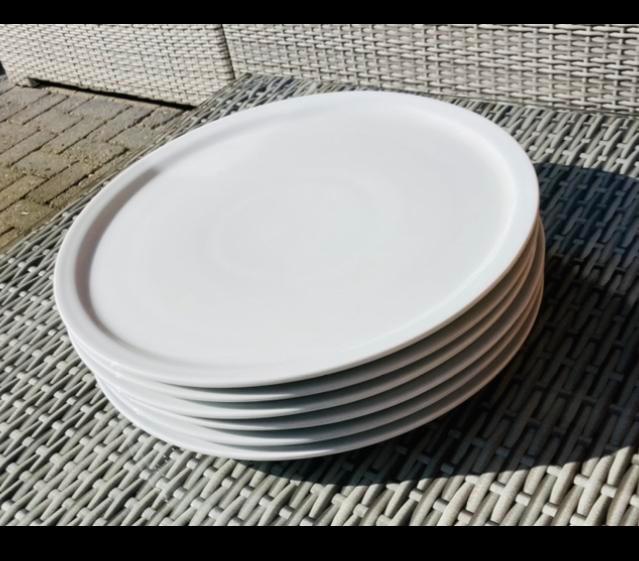 6 Palermo Borden - Groot & Gourmet, Huis en Inrichting, Keuken | Servies, Zo goed als nieuw, Bord(en), Effen, Porselein, Ophalen