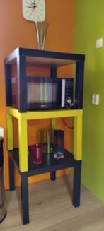Drie tafeltjes, Huis en Inrichting, Minder dan 55 cm, Gebruikt, Vierkant, Ophalen of Verzenden