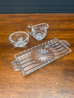 Melk en suiker set kristal., Antiek en Kunst, Antiek | Glas en Kristal, Ophalen of Verzenden