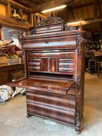 Antieke mahonie secretaire ca. 1850 – prachtig meubel, Antiek en Kunst, Antiek | Kantoor en Zakelijk, Ophalen