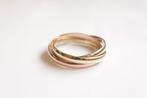 Trinity Dames Ring | 14 Karaat Tricolor Goud, Sieraden, Tassen en Uiterlijk, Ringen, Ophalen of Verzenden, Zo goed als nieuw, 17 tot 18