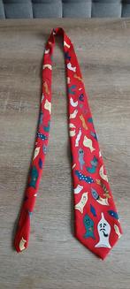 Silk stropdas das grappige condooms condom tie rene chagal, Zo goed als nieuw, Met patroon, Rood, Rene chagal