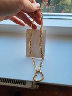 Stoere goudkleurige ketting met hart, Nieuw, Goud, Ophalen of Verzenden, Met hanger