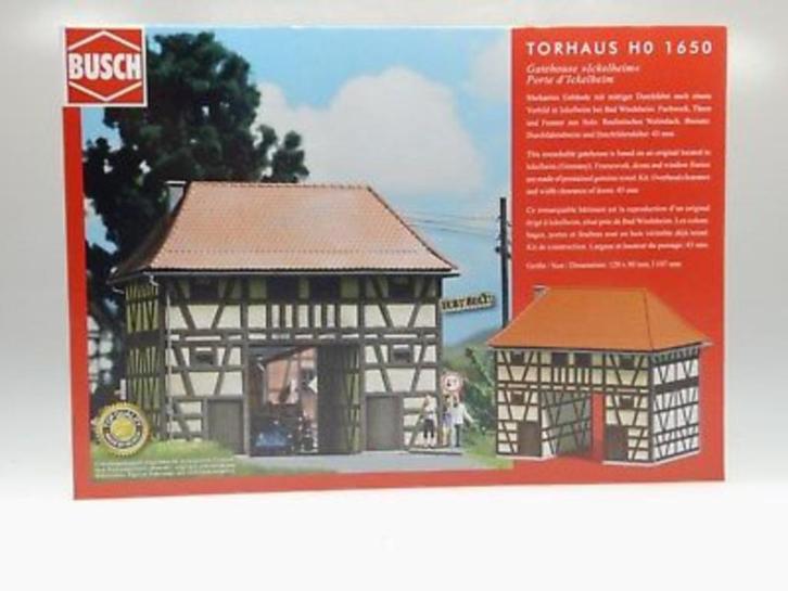 Busch H0 1650 - Bouwpakket stadpoort Ickelheim in ovp, Hobby en Vrije tijd, Modeltreinen | H0, Nieuw, Brug, Tunnel of Gebouw, Gelijkstroom of Wisselstroom