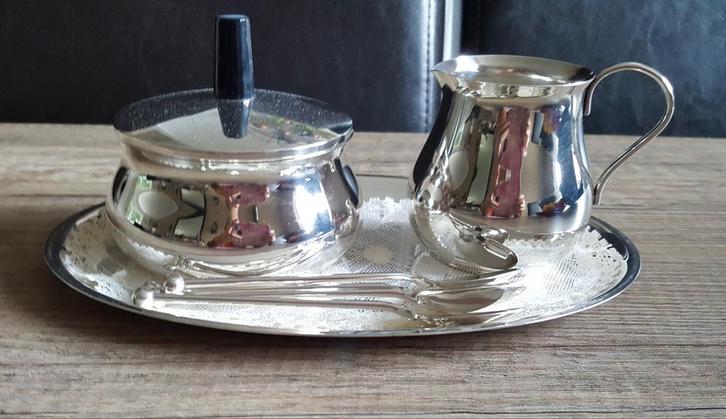 Koninklijke Begeer Verzilverd Roomstel, Verzamelen, Retro, Huis en Inrichting, Ophalen of Verzenden