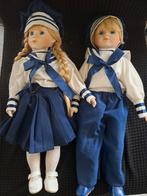 Twee porseleinen poppen in matrozenpak, Verzamelen, Poppen, Ophalen, Zo goed als nieuw, Pop