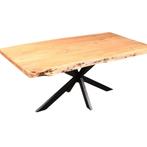 Sale boomstamtafel acaciahout met spinooot kleine maten, Huis en Inrichting, Tafels | Eettafels, Ophalen, 100 tot 150 cm, Info@mokana.nl