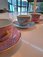 Pip studio kop en schotel blauw en roze 3x, Dieren en Toebehoren, Meerdere dieren, Parkiet