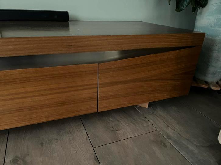 Lowboard TV Meubel vintage stijl, Huis en Inrichting, Kasten | Televisiemeubels, Gebruikt, Minder dan 100 cm, 150 tot 200 cm, 25 tot 50 cm